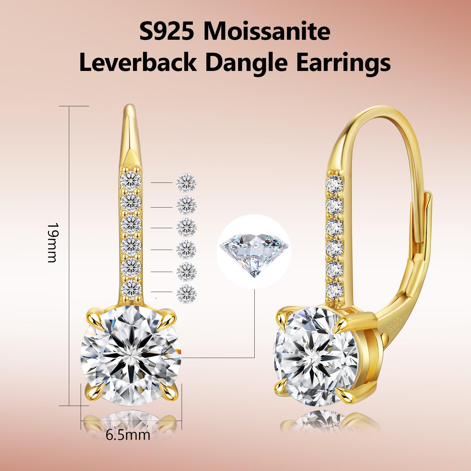 Aurora Drop Moissanite Earrings