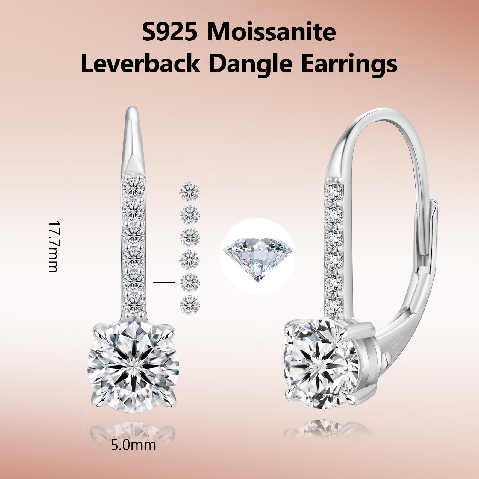 Aurora Drop Moissanite Earrings