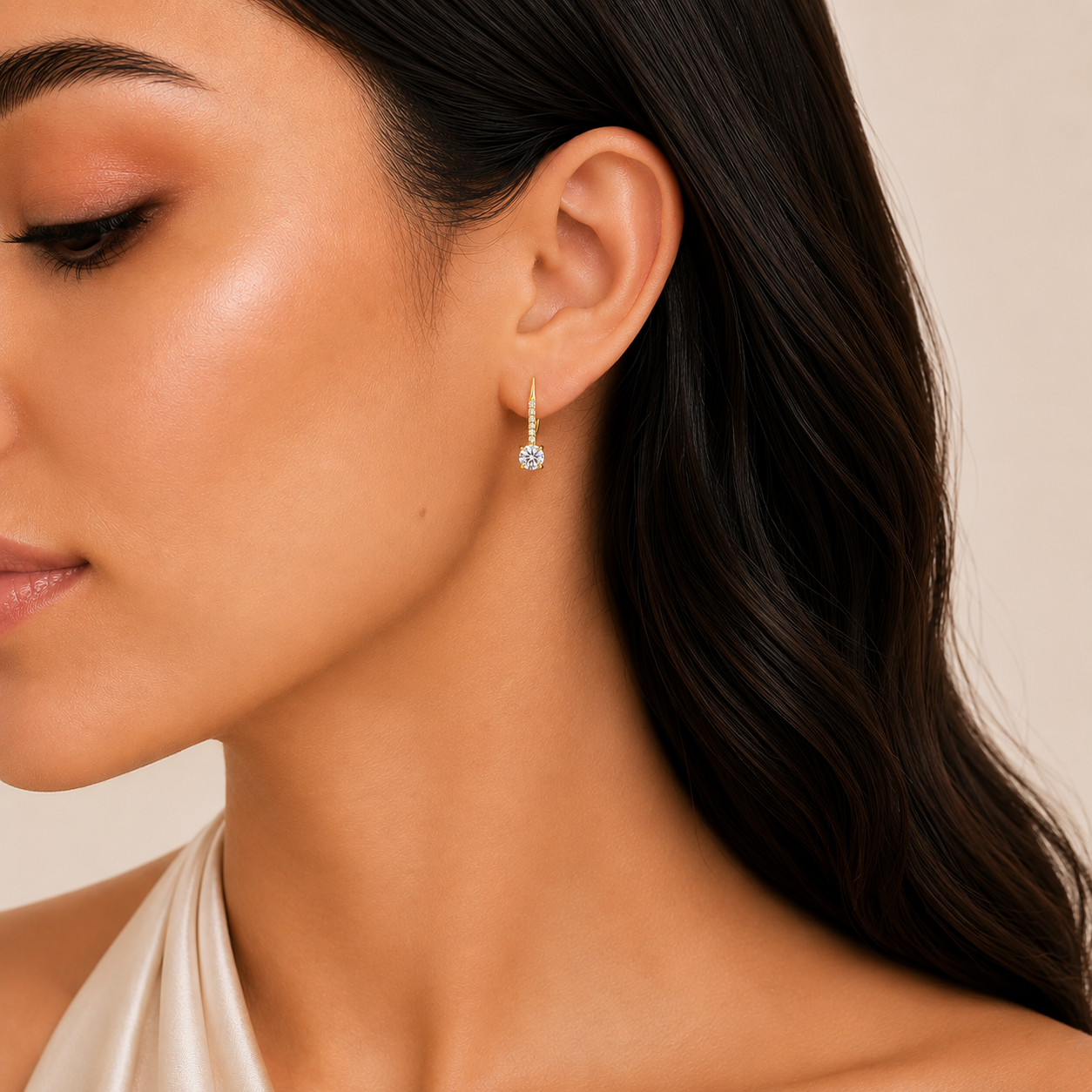 Aurora Drop Moissanite Earrings