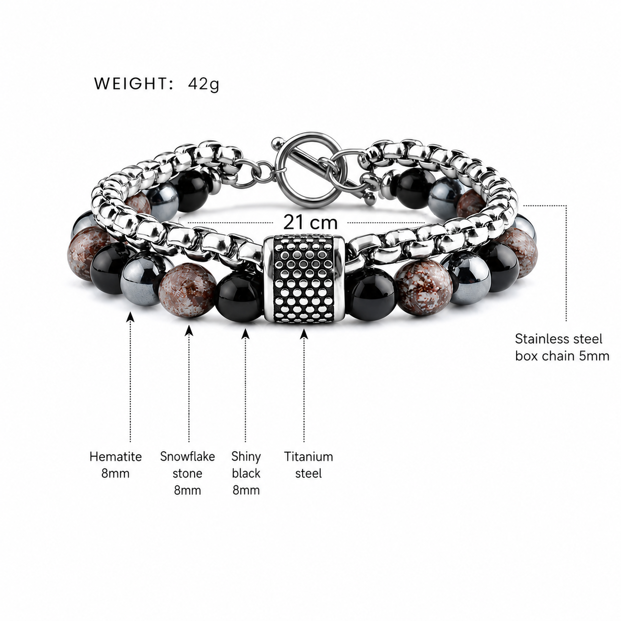 Marble Noir Bracelet