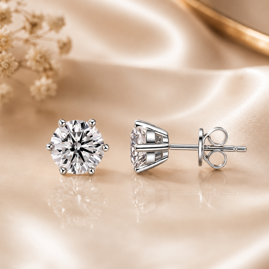 Royal Ice Moissanite Studs